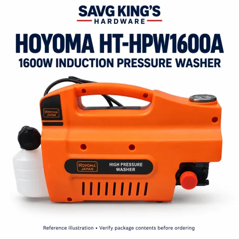 Hoyoma HT-HPW1600A 1600W Induction Pressure Washer — SAVG King's Hardware model-reference illustration; verify box contents.