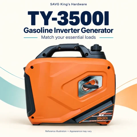 Toyohama TY-3500I gasoline inverter generator reference illustration by SAVG King's Hardware