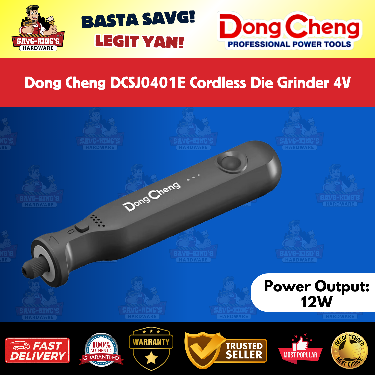 Dong Cheng DCSJ0401E Cordless Die Grinder 4V