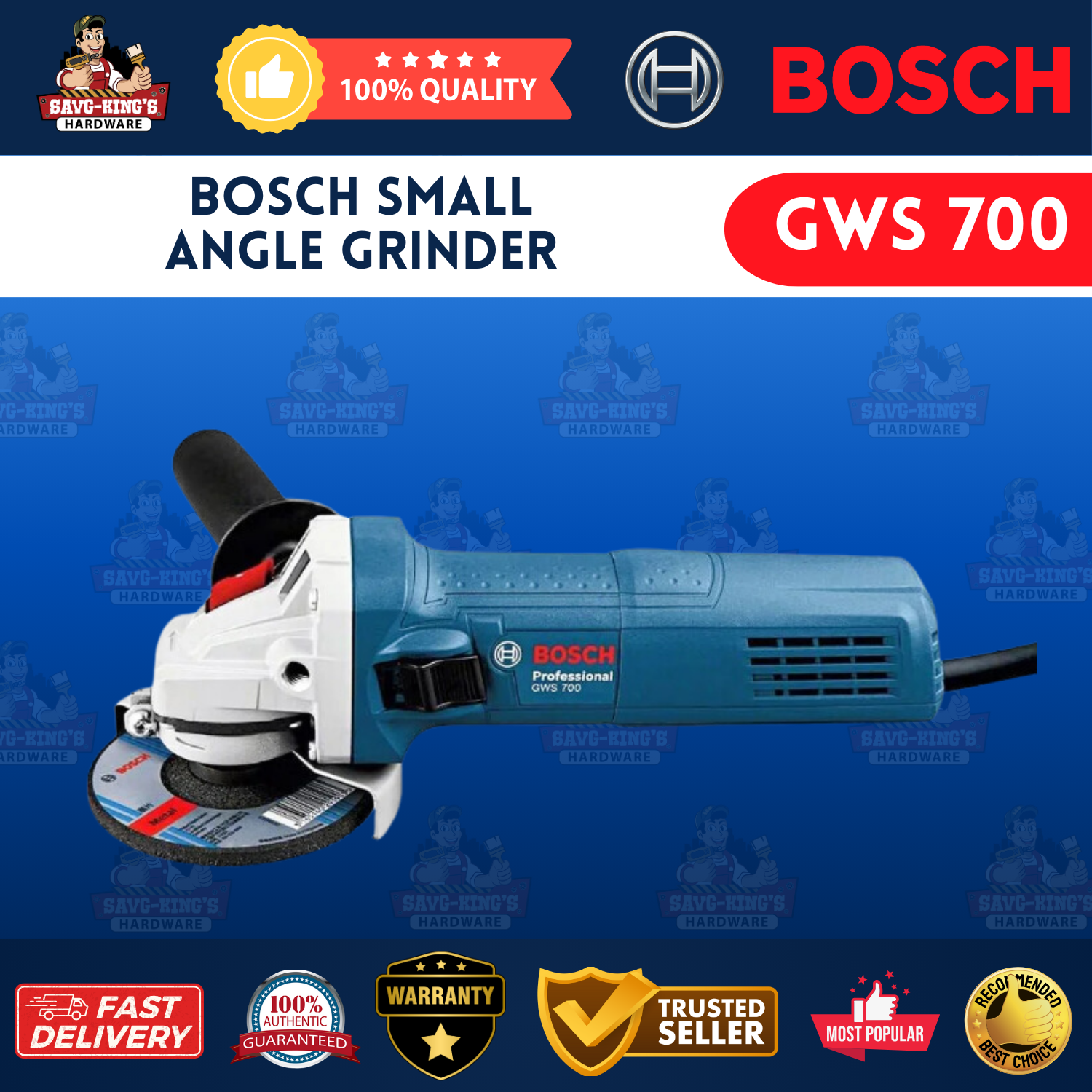 BOSCH SMALL ANGLE GRINDER GWS 700