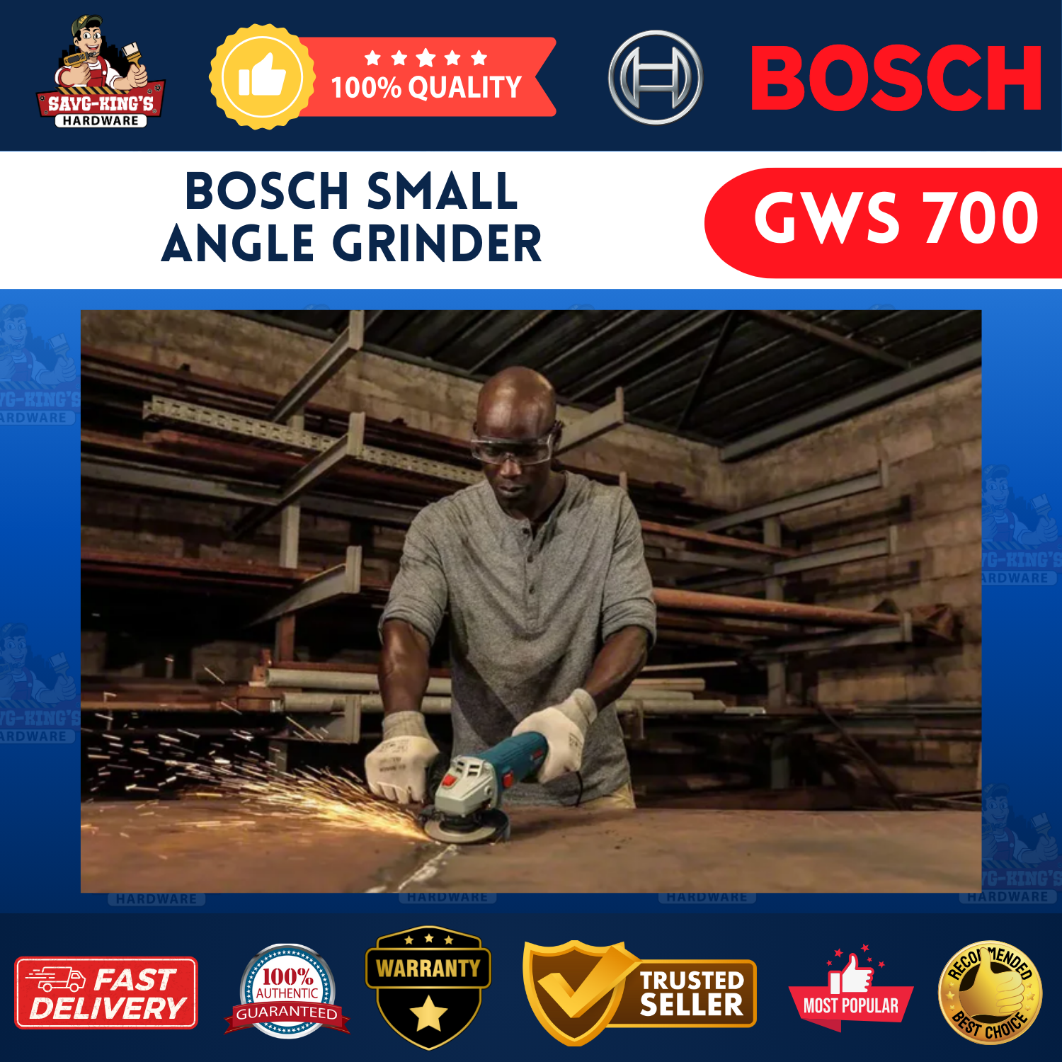 BOSCH SMALL ANGLE GRINDER GWS 700 - Image 3