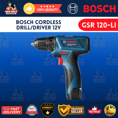 Bosch GSR 120-Li Cordless Drill/Driver Professional 12V 2Ah Li-ion Battery Kit Set