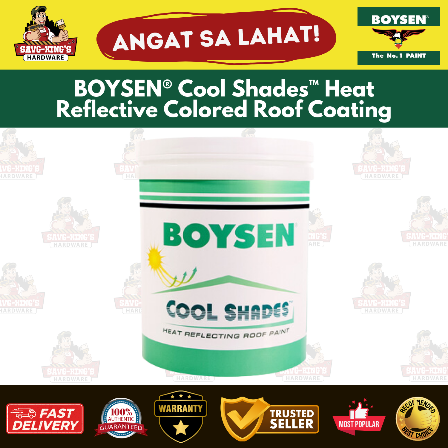 BOYSEN® Cool Shades™ Heat Reflective Colored Roof Coating