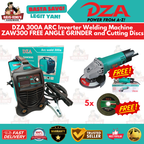 DZA 300A ARC Inverter Welding Machine ZAW300 FREE ANGLE GRINDER and Cutting Discs