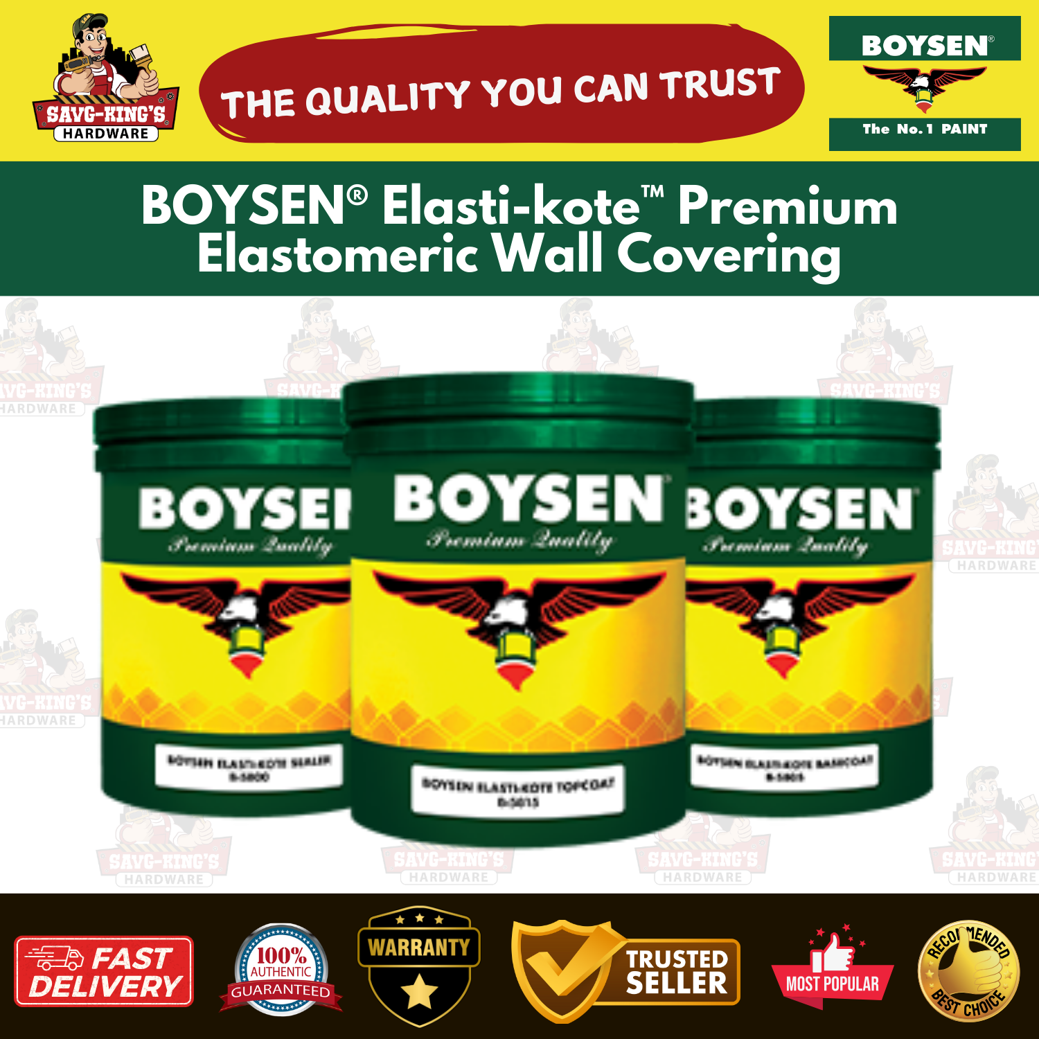 BOYSEN® Elasti-kote™ Premium Elastomeric Wall Covering