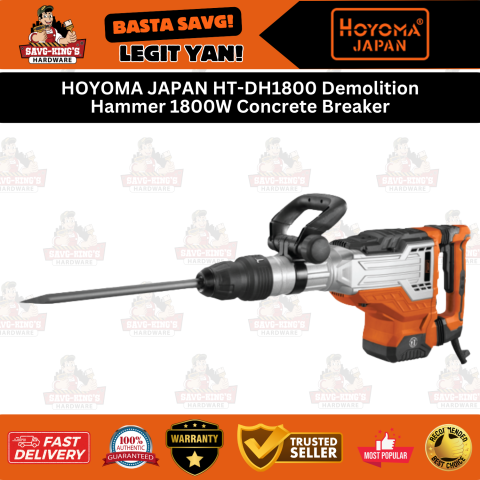 HOYOMA JAPAN HT-DH1800 Demolition Hammer 1800W Concrete Breaker