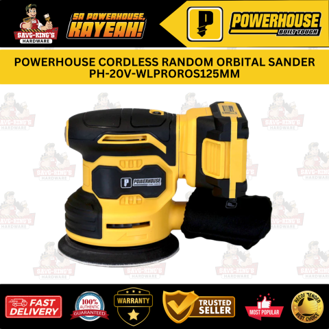 POWERHOUSE PH-20V-WLPROROS125MM Cordless Random Orbital Sander