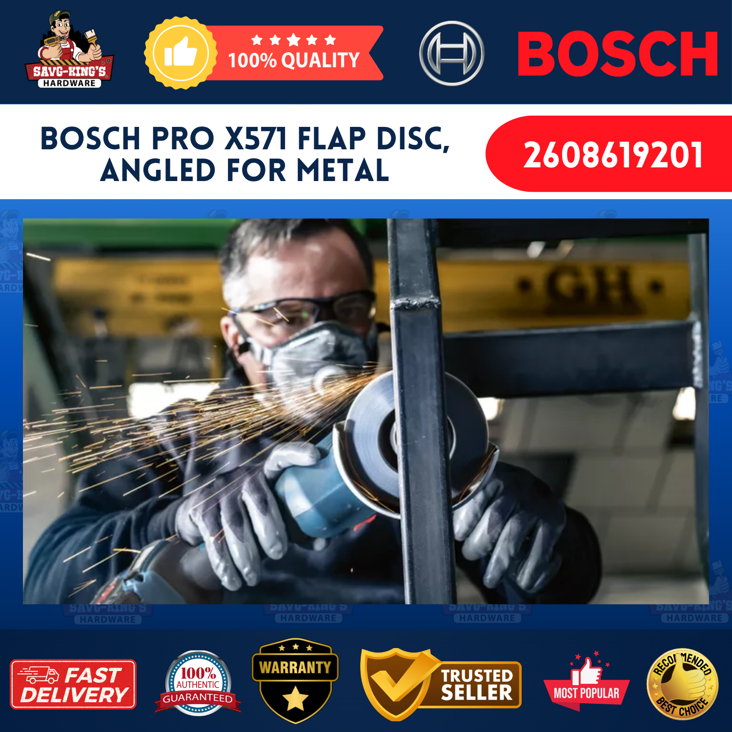 BOSCH PRO X-LOCK Flap Disc 125mm G60 (2608619202) - Image 5