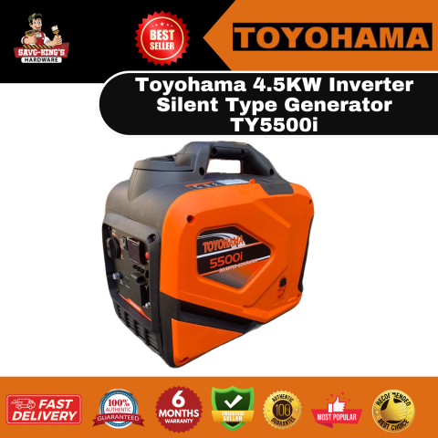 Toyohama 4.5KW Inverter Silent Type Generator TY5500i 6 Months Warranty