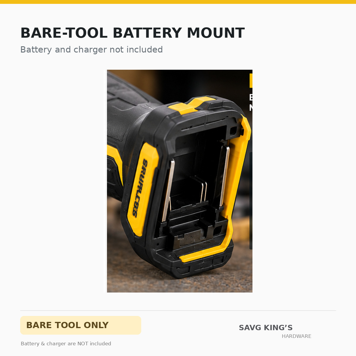 Lotus CXSG20V-100BL empty battery mount bare unit close-up