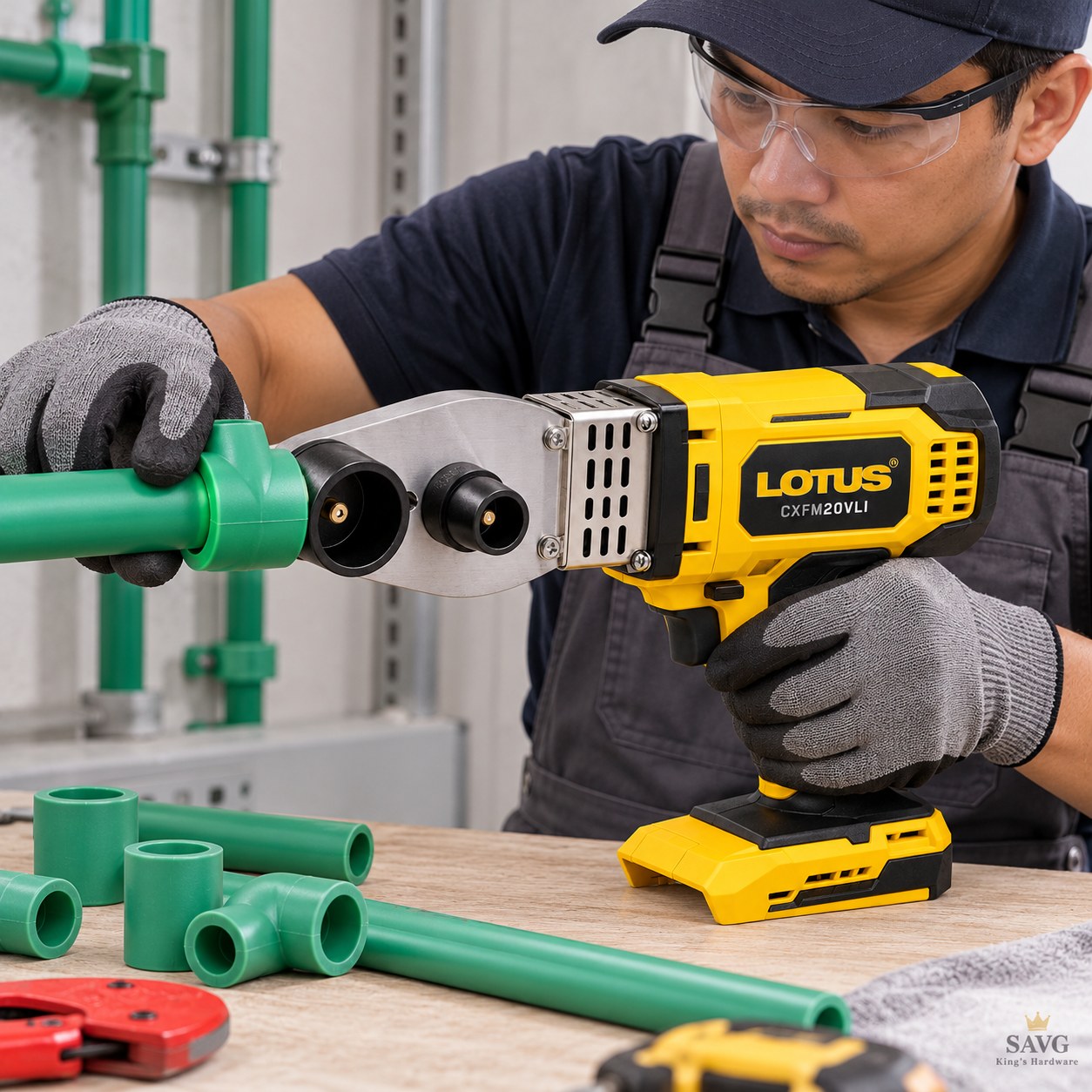 Lotus CXFM20VLI PPR fusion machine illustrative plumbing application