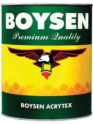 Official Boysen acrytex family packaging reference; label and pack design may vary