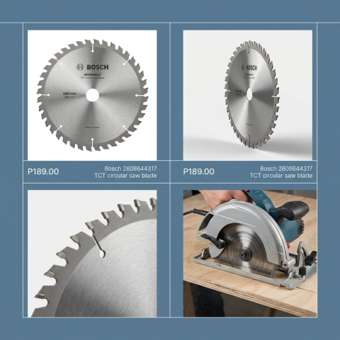 AI reference illustration of Bosch 7-inch 40T wood circular saw blade 2608644317 image 1