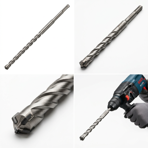 Illustrative reference of Bosch SDS Plus masonry hammer drill bit 2608706914, image 1