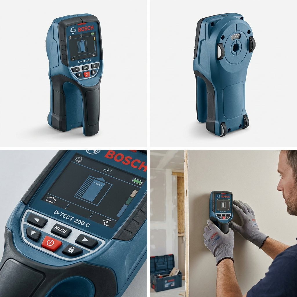 AI model-reference illustration Bosch D-TECT 200C wall scanner, view 1