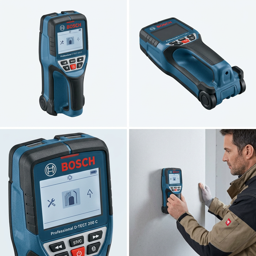 AI model-reference illustration Bosch D-TECT 200C wall scanner, view 4
