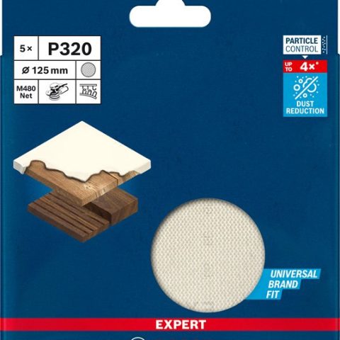 Bosch EXPERT M480 125 mm sanding net 5 pack P320 original packaging part 2608900678