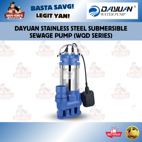 DAYUAN STAINLESS STEEL SUBMERSIBLE SEWAGE PUMP (WQD SERIES)