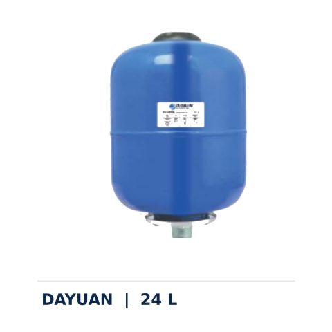 Dayuan vertical bladder tank 24 L, clean photo and capacity identification