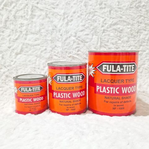 Fula-Tite lacquer type plastic wood dough natural shade family