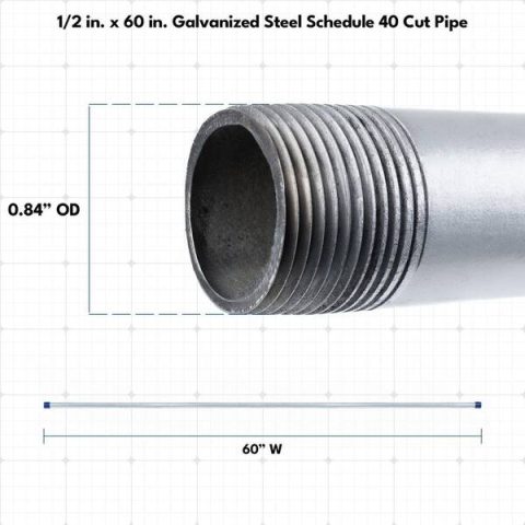 GI Pipe Schedule 40 1/2" x 6m
