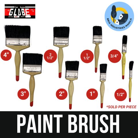 Globe paint brush family reference; exact brush width listed in product title
