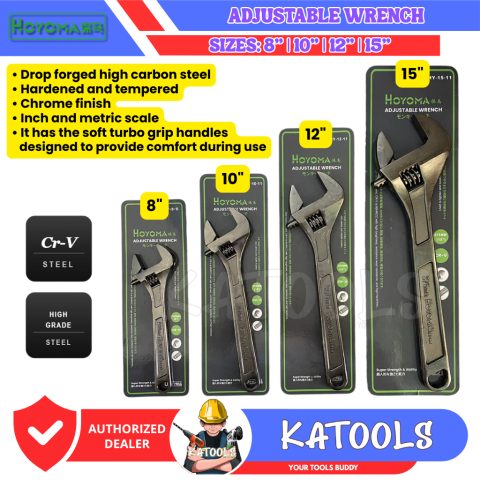 Hoyoma adjustable wrench family reference; exact size and model listed in product title