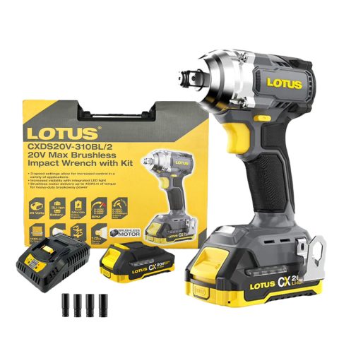 Lotus CXDS20V-310BL/2 20V Cordless Impact Wrench Kit