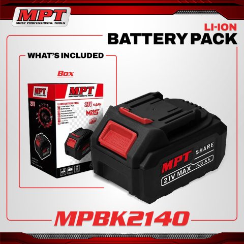 MPT MPBK2140 21V 4.0Ah battery pack — product reference from MPT Tools Philippines; OS model spelling to verify before publish