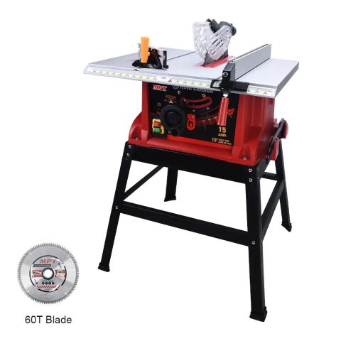 MPT MTS2502 1600W 10 inch table saw with stand and blade guard