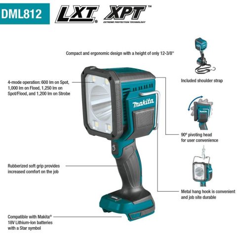 Makita DML812 cordless spotlight