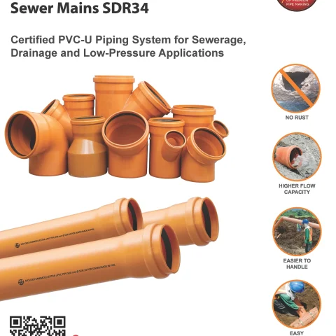 Moldex Sewer Mains SDR34 PVC-U pipes and fittings