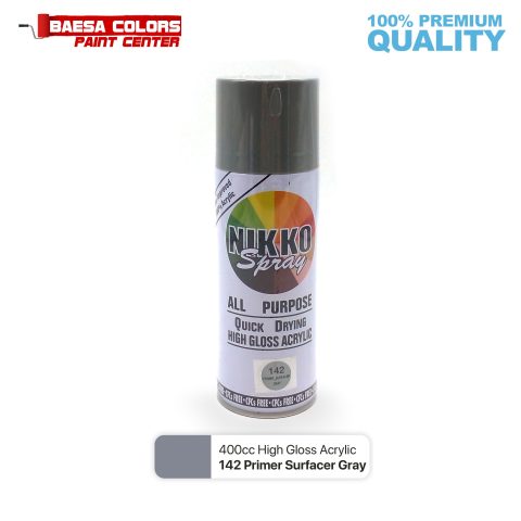 Nikko Spray Paint 142 Primer Surfacer Gray 400cc