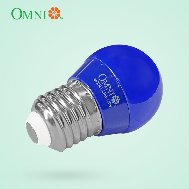 OMNI LRB-1.5W blue LED colored round bulb