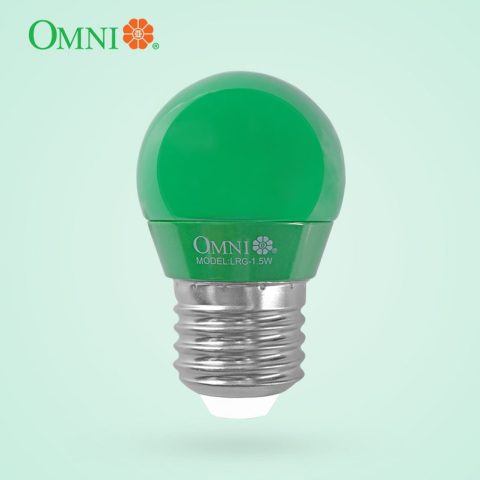 OMNI LRG-1.5W green LED colored round bulb