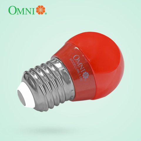OMNI LRR-1.5W red LED colored round bulb