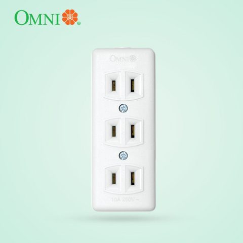 OMNI STO-003 spring type 3 gang outlet 10A 250V