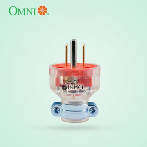 OMNI WPR-103 15A transparent parallel ground plug
