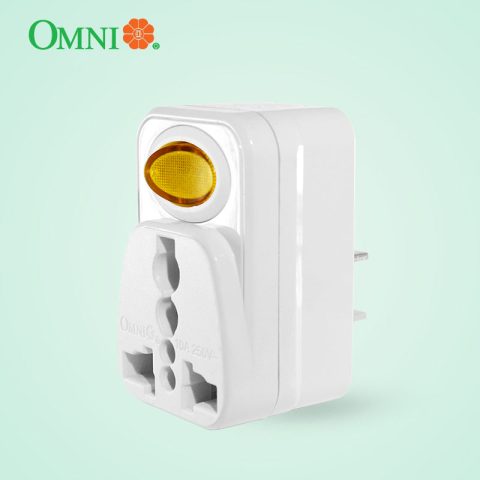 OMNI WUS-102 universal adapter with switch 10A 250V