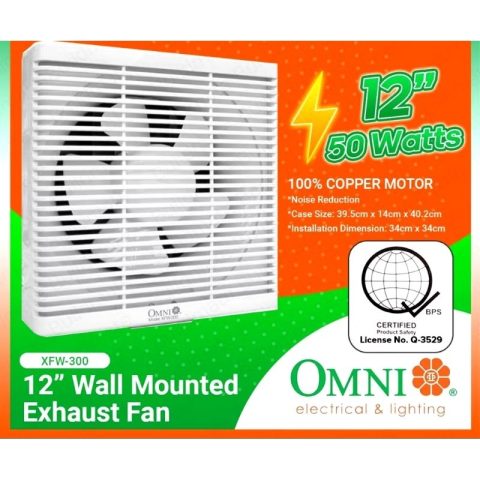 OMNI XFW-300-12 12 inch wall mounted exhaust fan