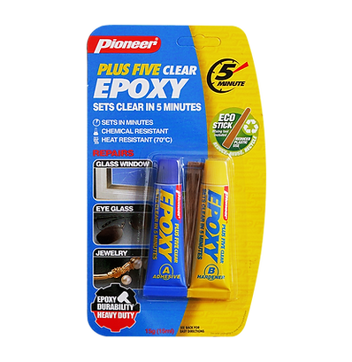 Pioneer Plus Five Clear Epoxy 15g tube set