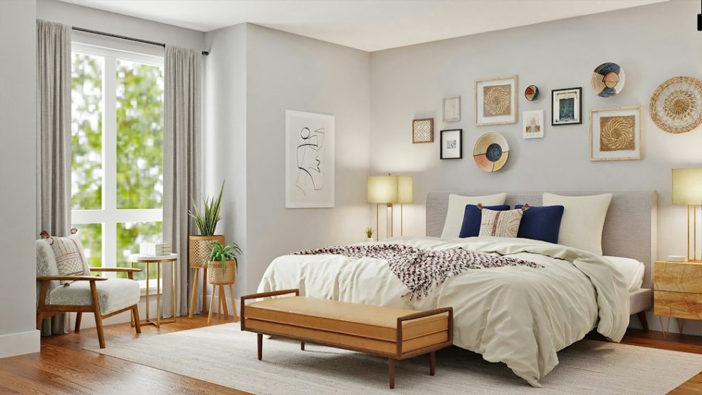 Modern bedroom paint visualizer template