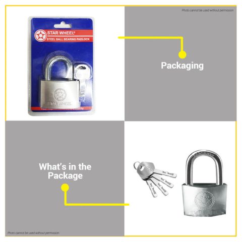 Star Wheel steel ball-bearing padlock family reference for SW-901