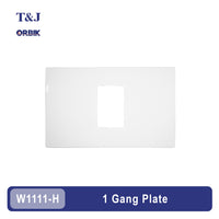 T&J Orbik W1111-H one gang plate white