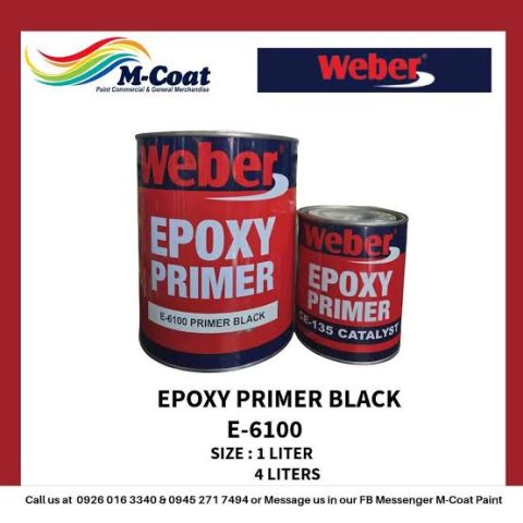 Weber E-6100 black epoxy primer with catalyst