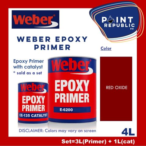 Weber red oxide epoxy primer with catalyst