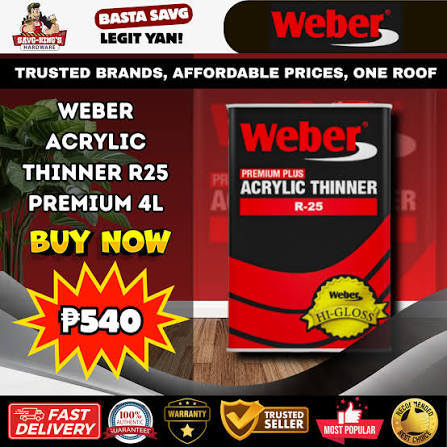 Weber R-25 premium acrylic thinner 4L