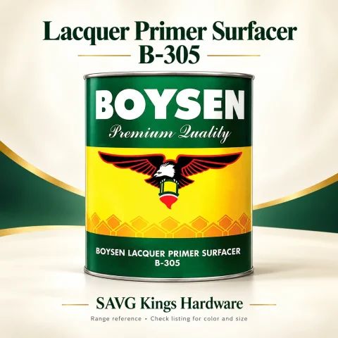 Boysen Lacquer Primer Surfacer B-305 representative packaging; check listing for exact color and size; additional components are separate unless specified