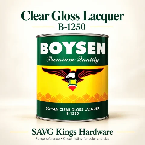 Boysen Clear Gloss Lacquer B-1250 representative packaging; check listing for exact color and size; additional components are separate unless specified