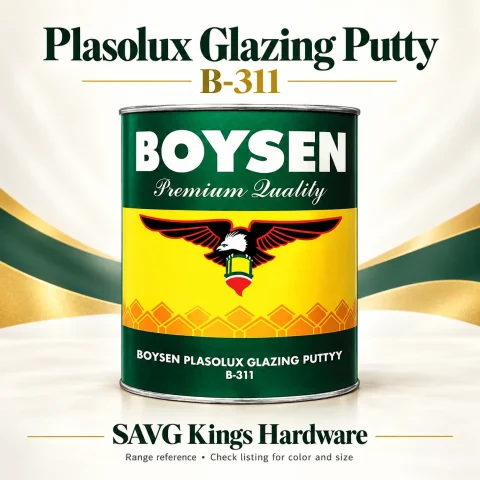 Boysen Plasolux Glazing Putty B-311 representative packaging; check listing for exact color and size; additional components are separate unless specified